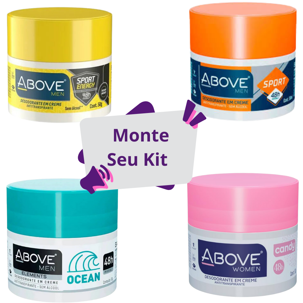 Monte seu Kit Desodorante em Creme Above 50g