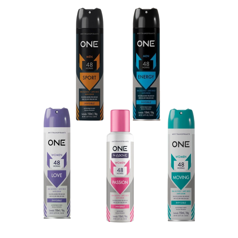Desodorante Above One 150ml Energy Moving Sport Love Passion Monte seu Kit