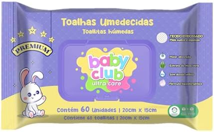 Toalhas Umedecidas Baby Club PREMIUM c/ 120