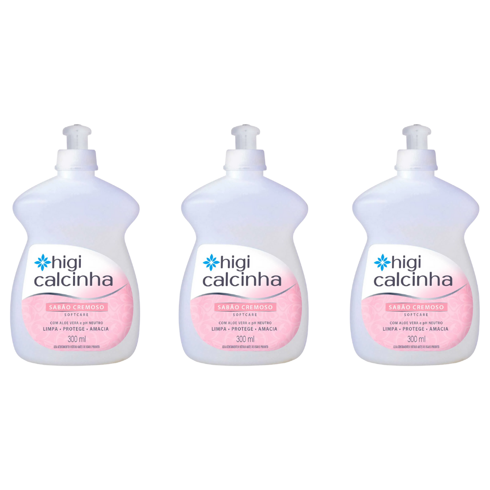 Sabão Cremoso Íntimo Higi Calcinha 300ml Monte seu Kit Diversas Fragrâncias - Softcare - 3