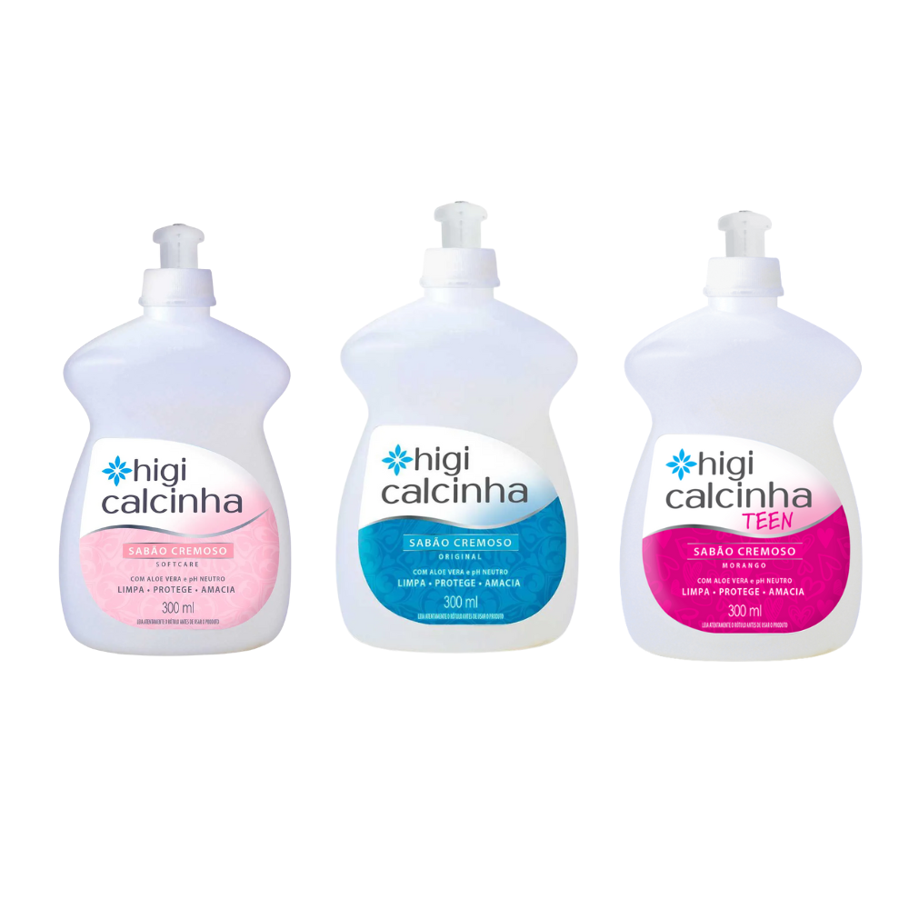 Sabão Cremoso Íntimo Higi Calcinha 300ml Monte seu Kit Diversas Fragrâncias - Mix - 3
