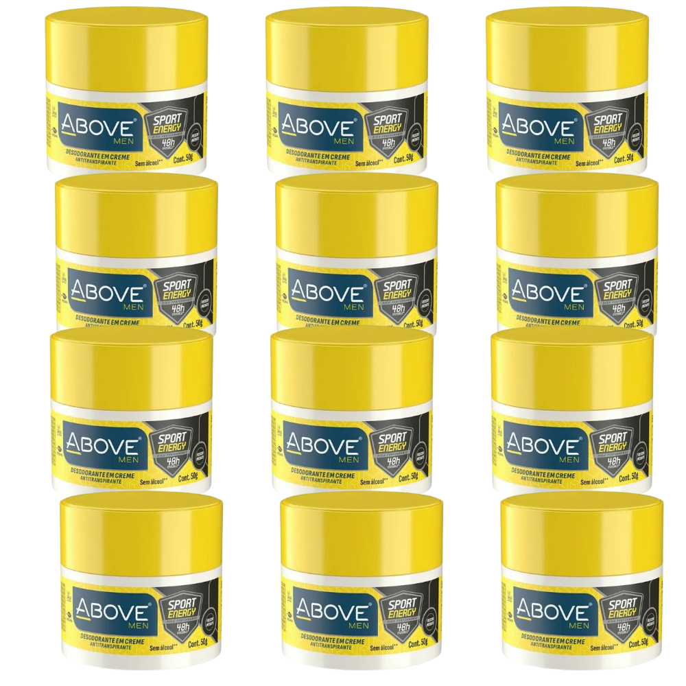 Kit 12 Desodorante em Creme Above Sport Energy 50g
