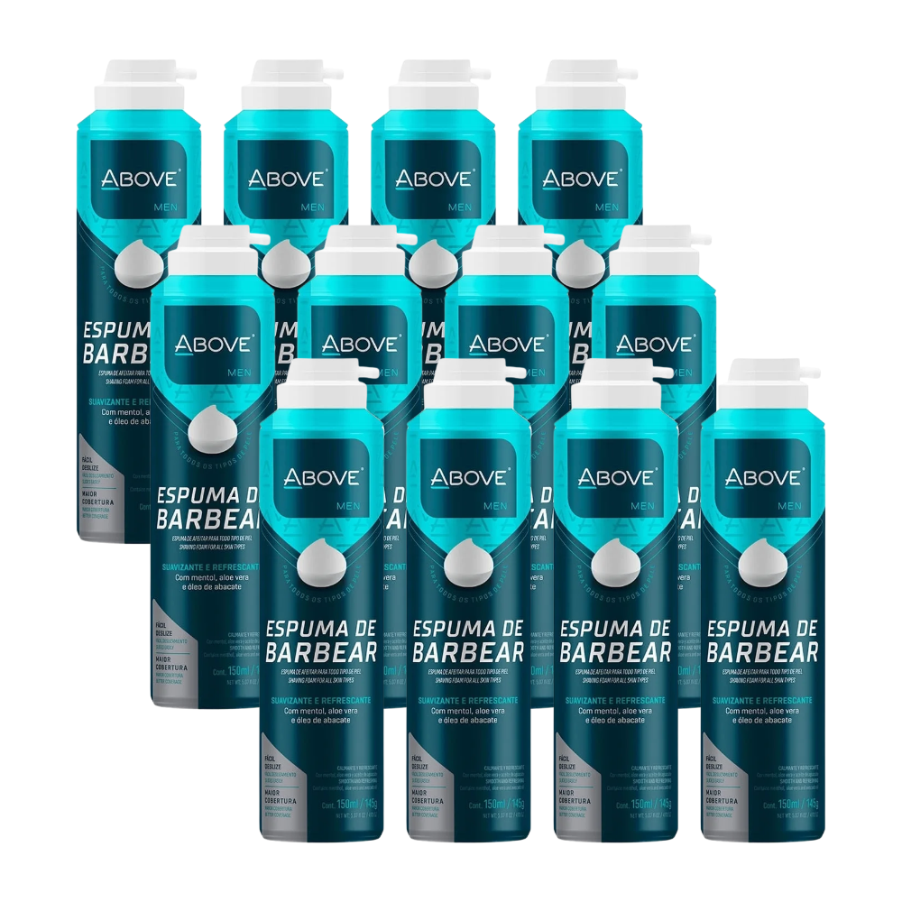 Kit 12 Espuma de Barbear Above 150ml