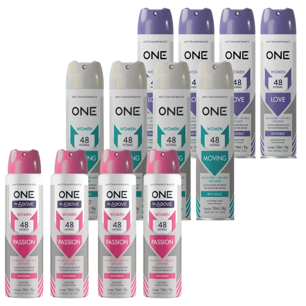 Kit 12 Mix Desodorante Above One Women 150ml
