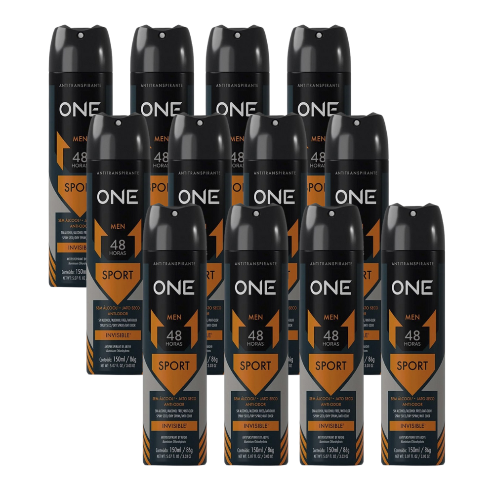 Kit 12 Desodorante Above One Men Sport 150ml