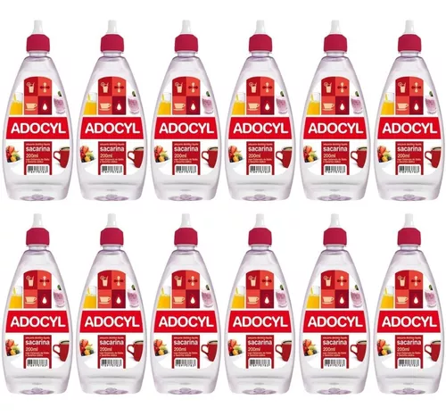Kit 12 Adoçante Adocyl Sacarina Líquido 200ml