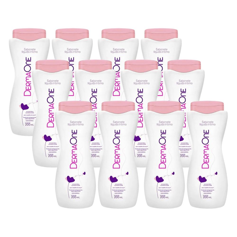 Kit 12 Sabonete Líquido Íntimo Dermaone 200ml
