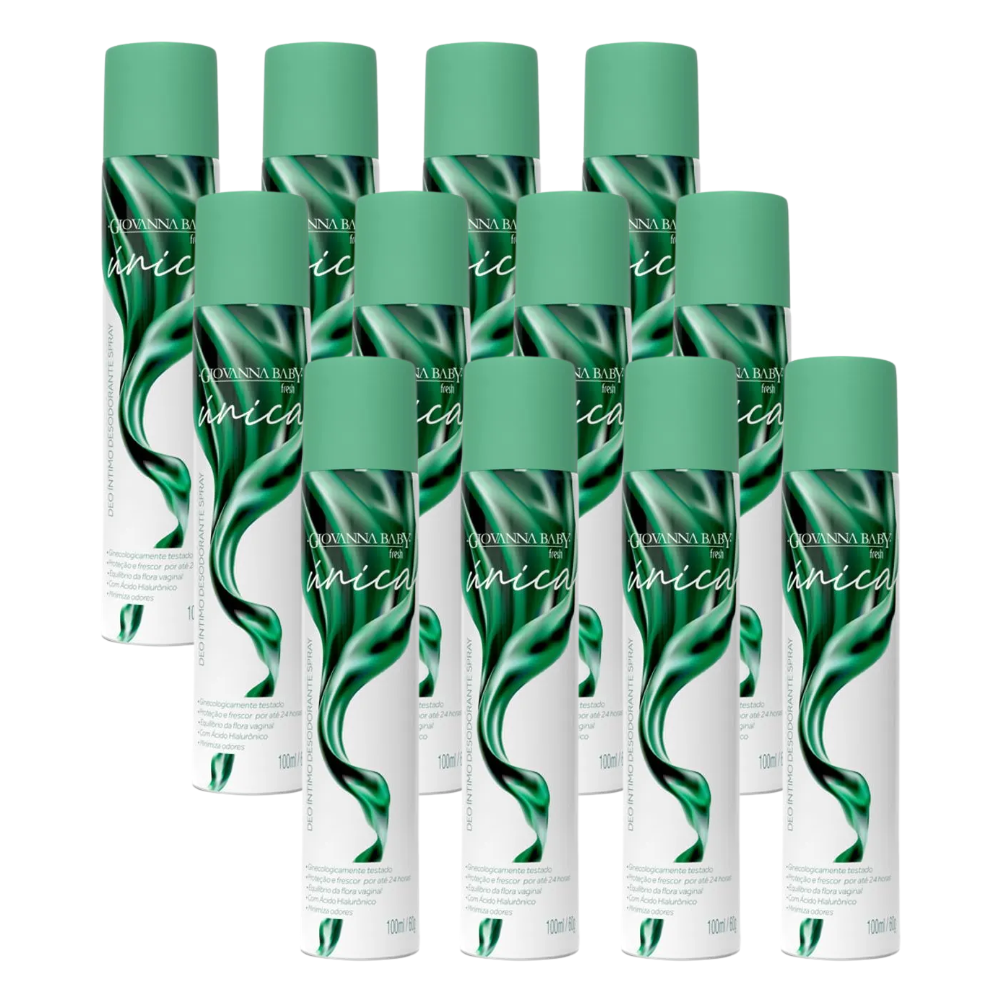 Kit 12 Desodorante Íntimo Giovanna Baby Única Fresh 100ml