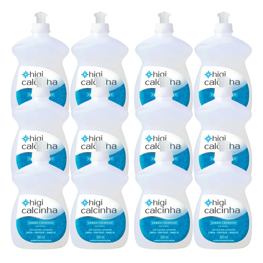 Kit 12 Sabão Cremoso Íntimo Higi Calcinha Original 300ml