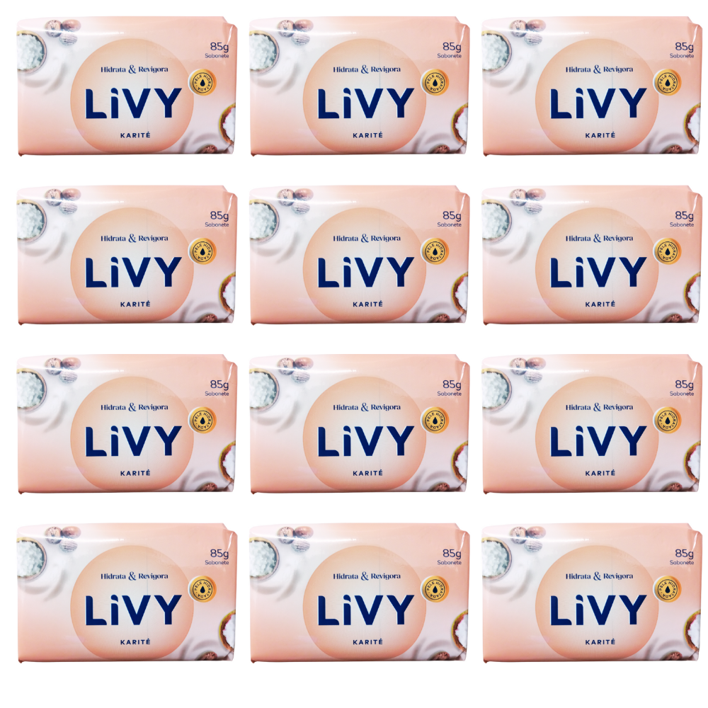 Kit 12 Sabonetes Livy Karité