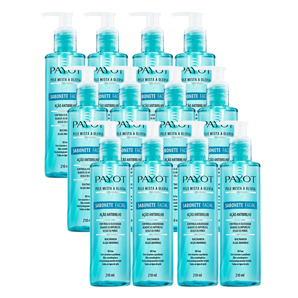 Kit 12 Sabonete Facial Payot Pele Mista e Oleosa 210ml