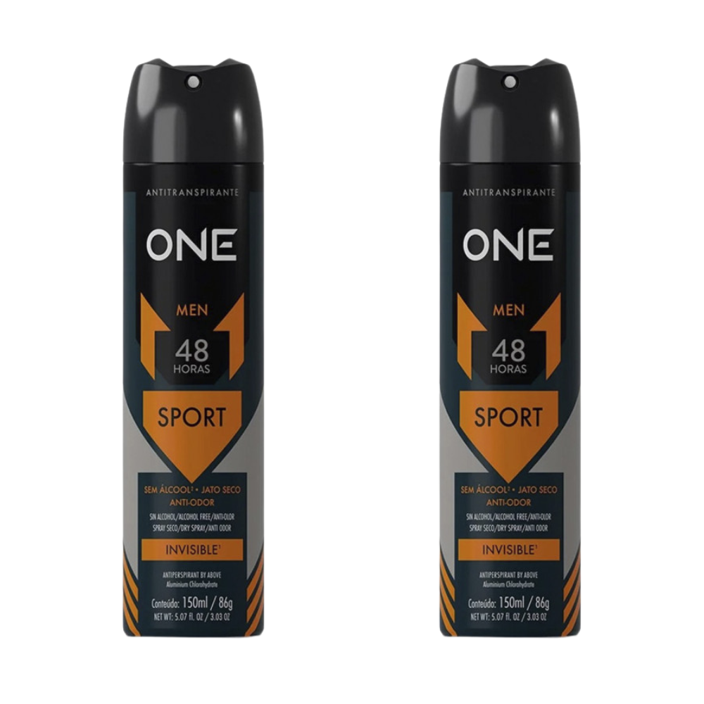 Kit 2 Desodorante Above One Men Sport 150ml