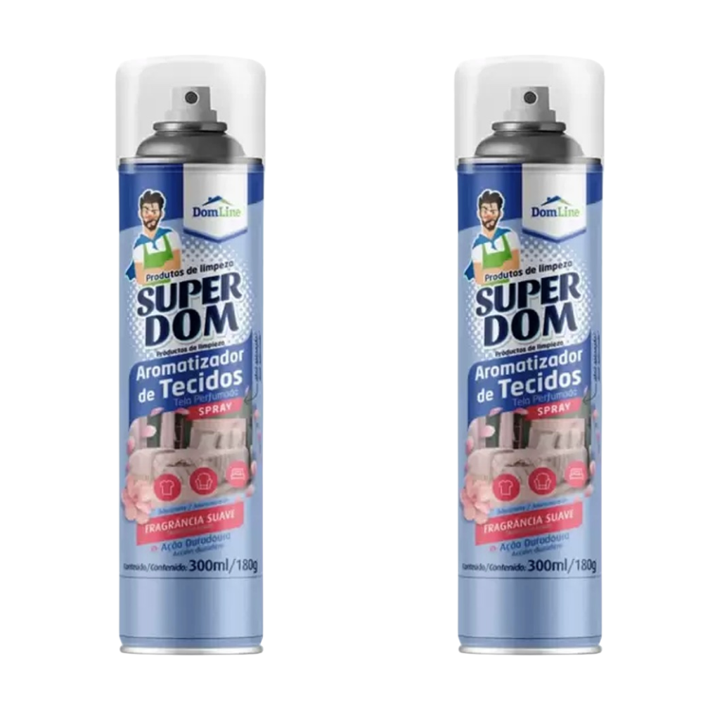 Kit 2 Aromatizador de Tecidos Super Dom Spray Lavanda e Cedro 300ml
