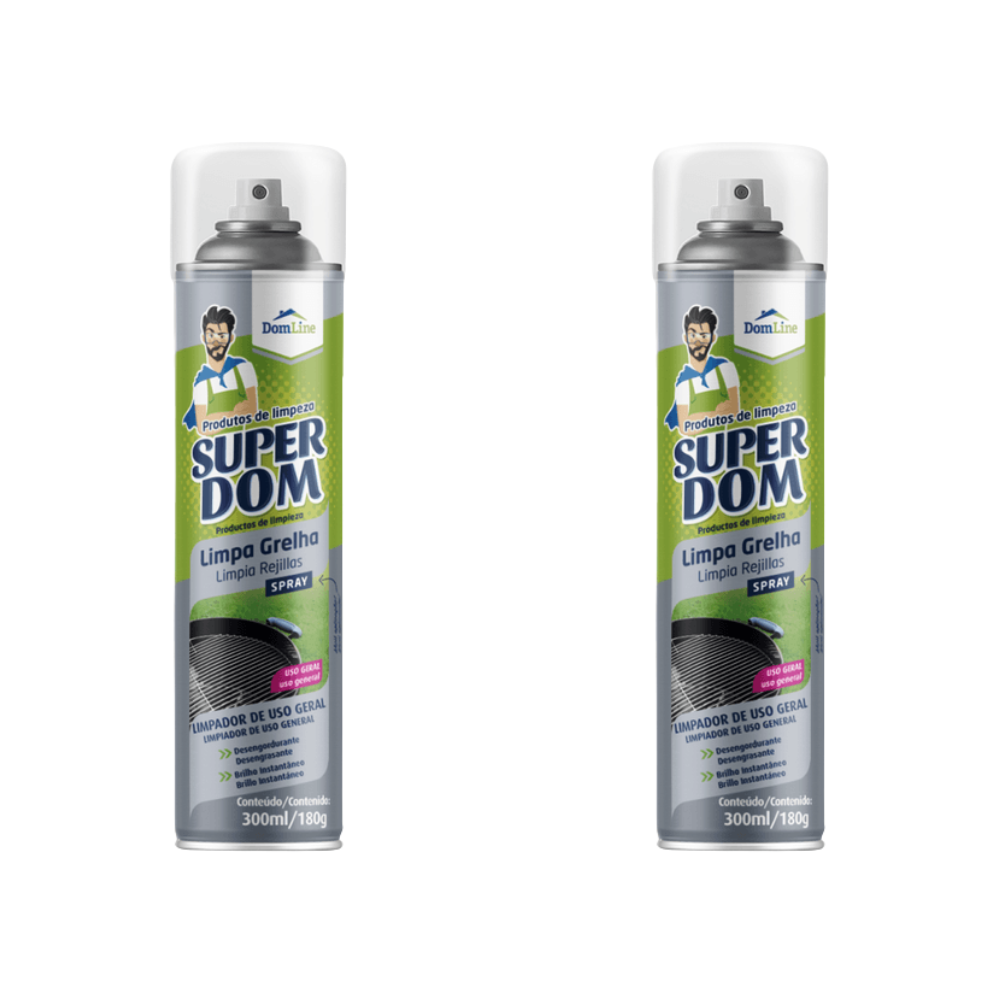 Kit 2 Limpa Grelha Spray Super Dom 250ml