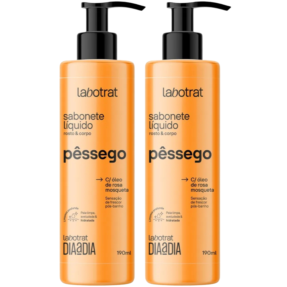Kit 2 Labotrat Sabonete Liquido Pêssego 190ml