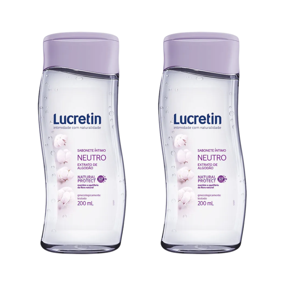 Kit 2 Sabonete Líquido Intimo Lucretin Neutro 200ml