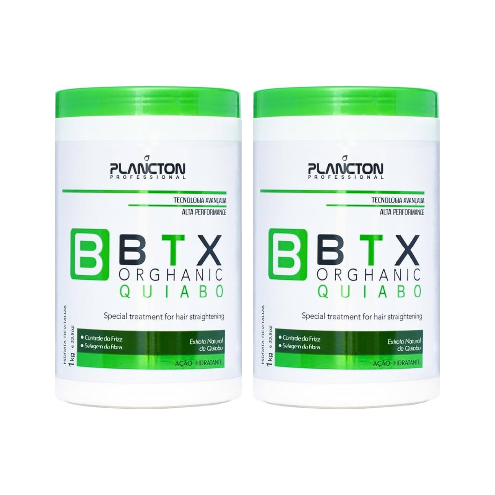 Kit 2 BTX Orghanic Quiabo - Botox Plancton - 1kg
