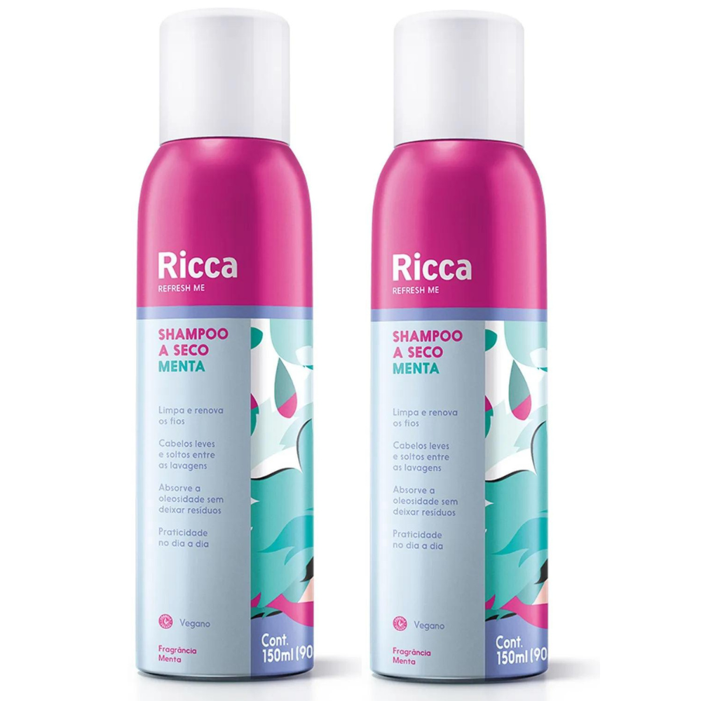 Kit 2 Shampoo a Seco Ricca Menta 150ml