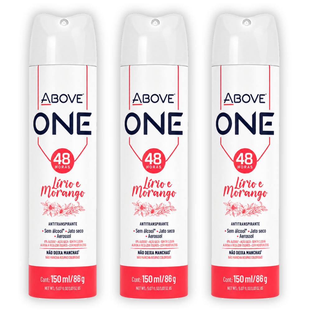 Kit 3 Desodorante Above One Women Passion 150ml