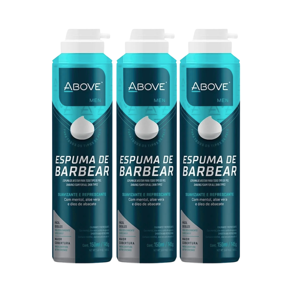 Kit 3 Espuma de Barbear Above 150ml
