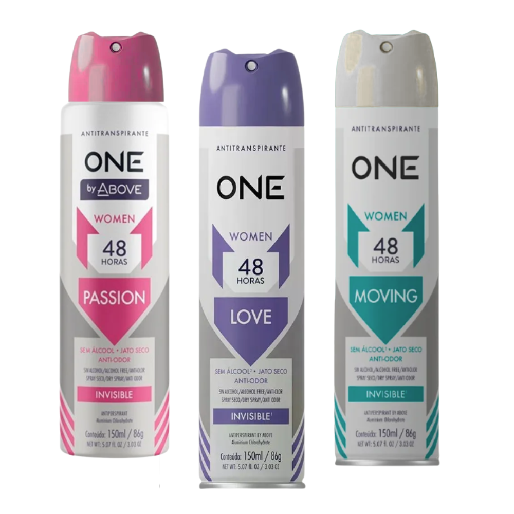 Kit 3 Mix Desodorante Above One Women 150ml