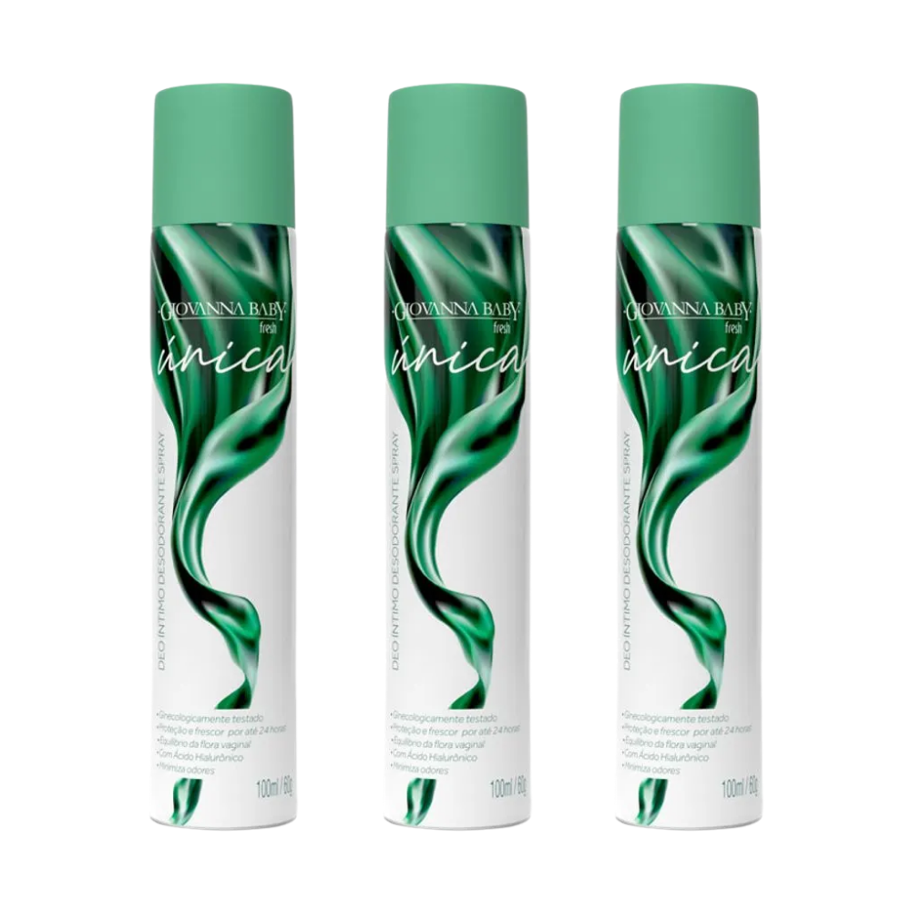 Kit 3 Desodorante Íntimo Giovanna Baby Única Fresh 100ml