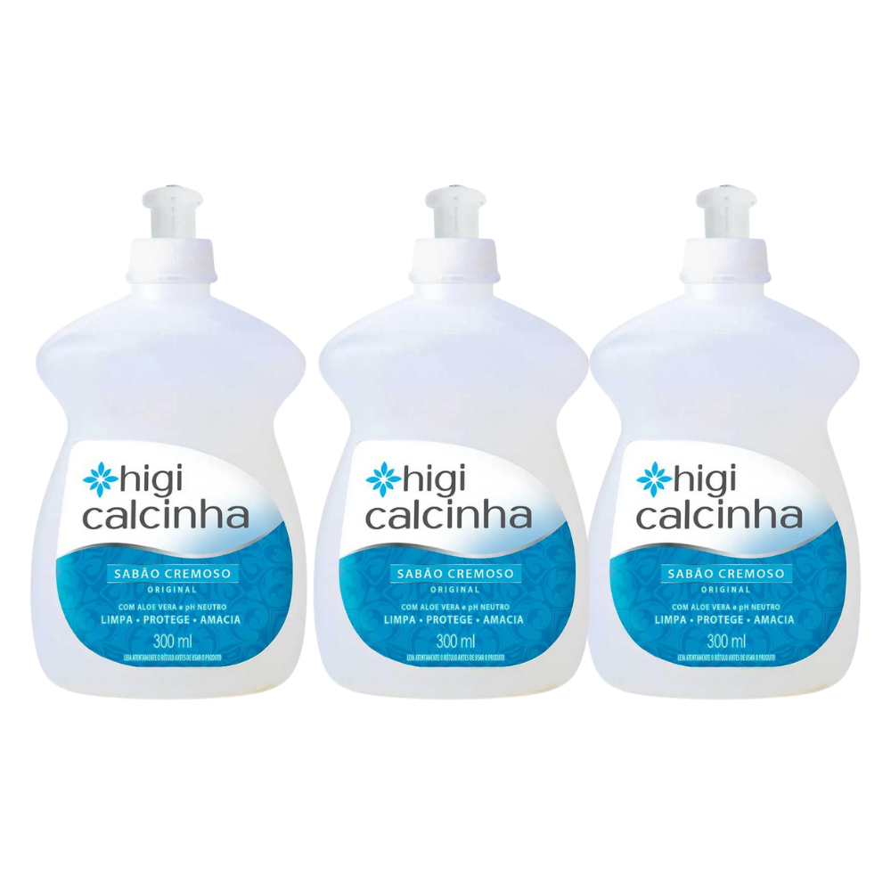Kit 3 Sabão Cremoso Íntimo Higi Calcinha Original 300ml