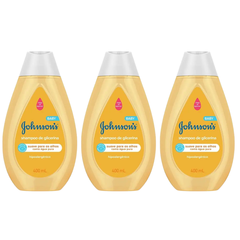 Kit 3 Shampoo Johnsons Baby 400ml