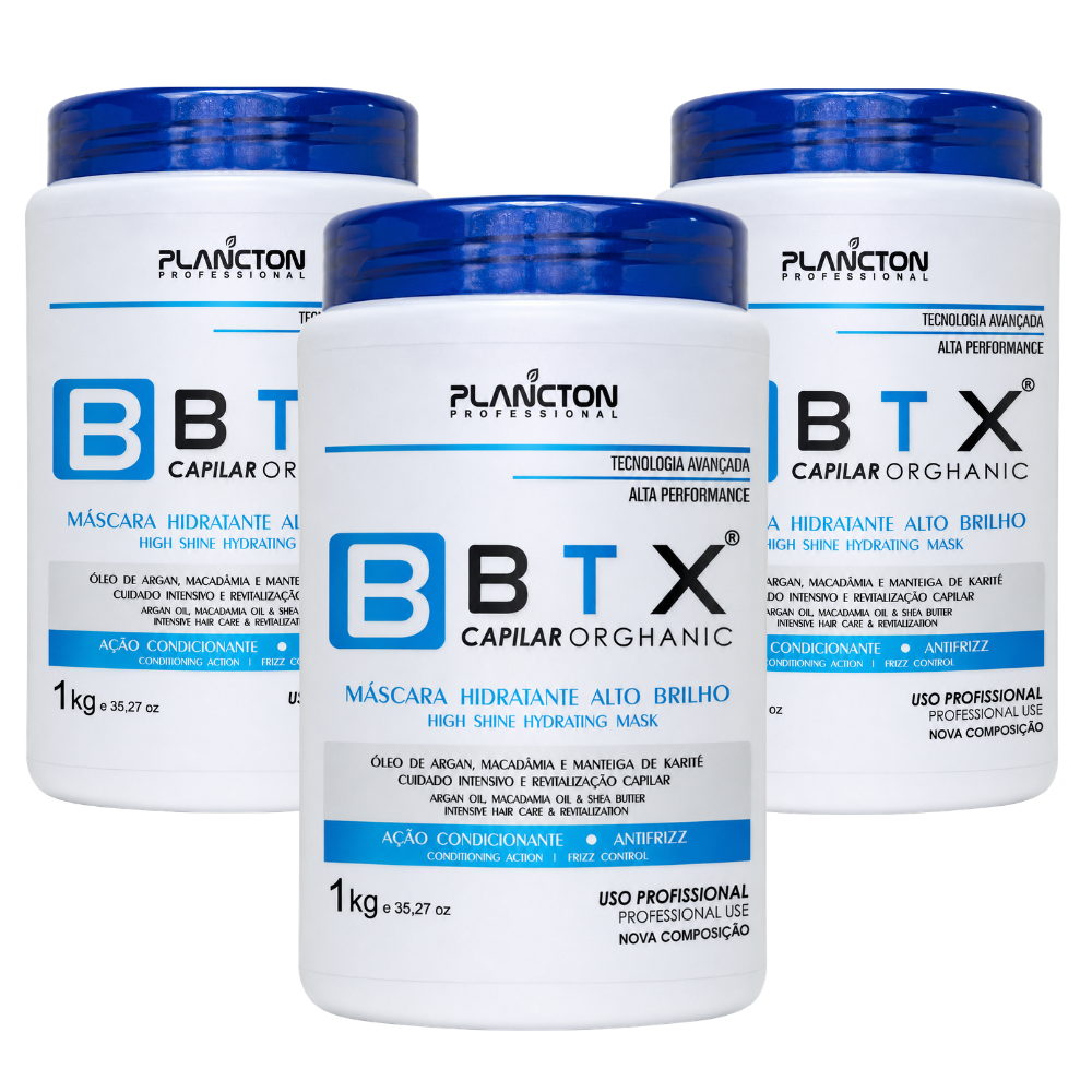 Kit 3 BTX Orghanic - Botox Plancton - 1kg