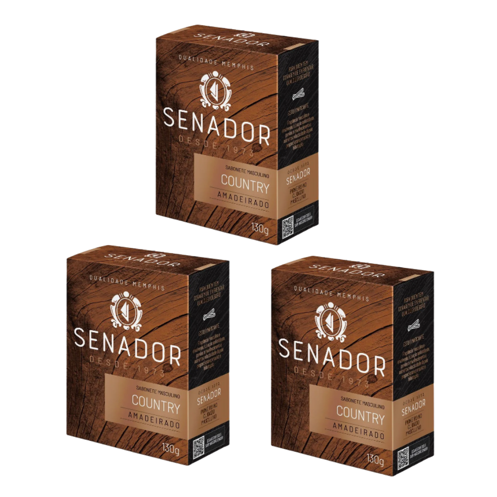 KIT 3 Sabonete Senador Country 130g