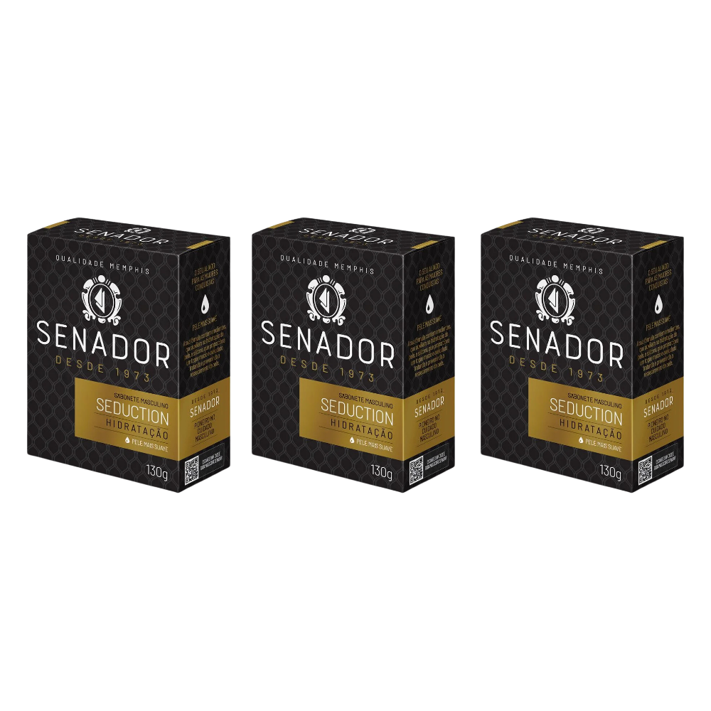 Kit 3 Sabonete Senador Seduction 130g