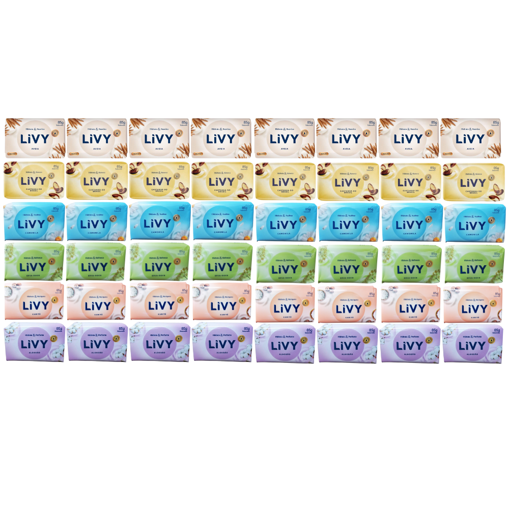 Kit 48 Sabonetes Livy MIX Todos