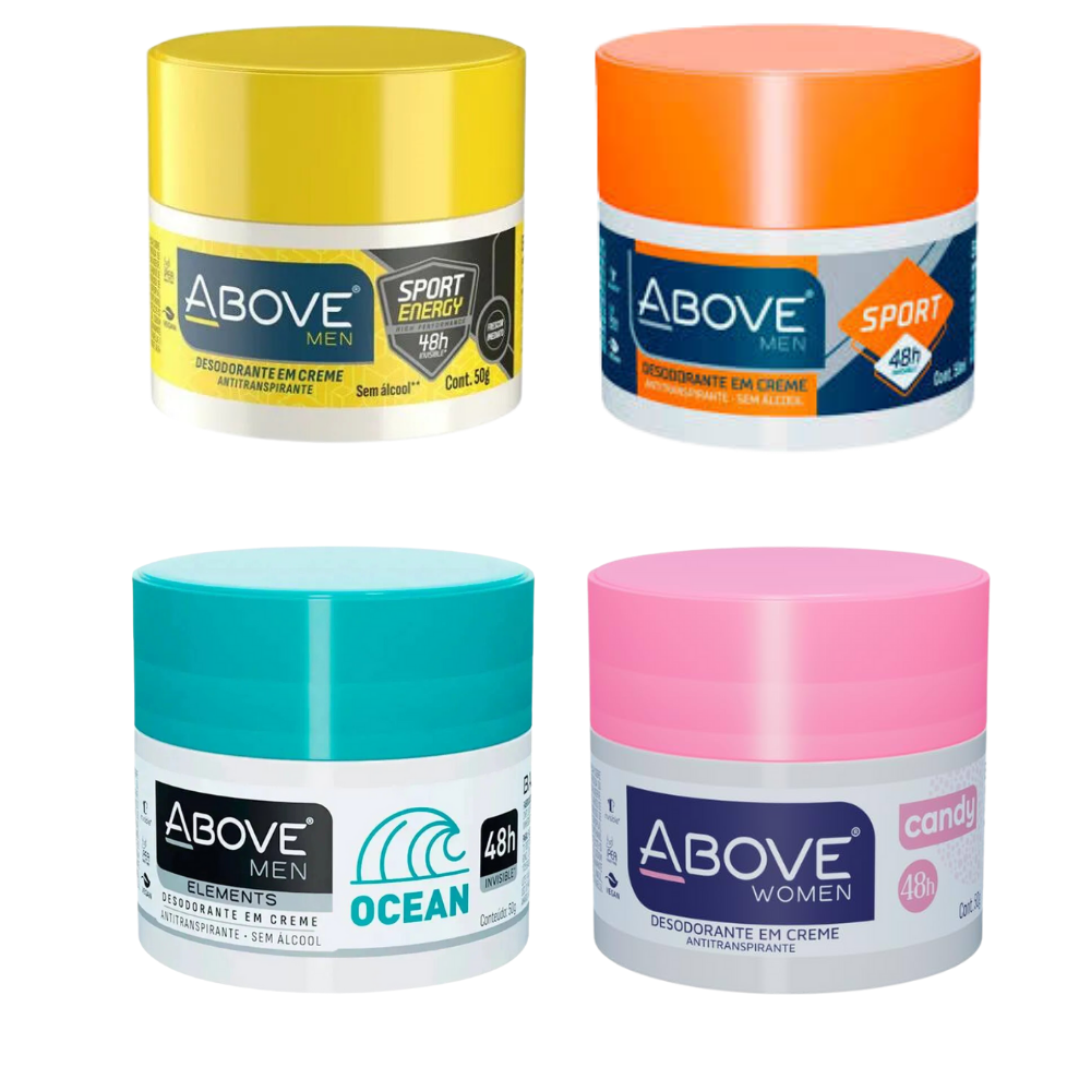 Kit4 Desodorante em Creme Above Mix 50g