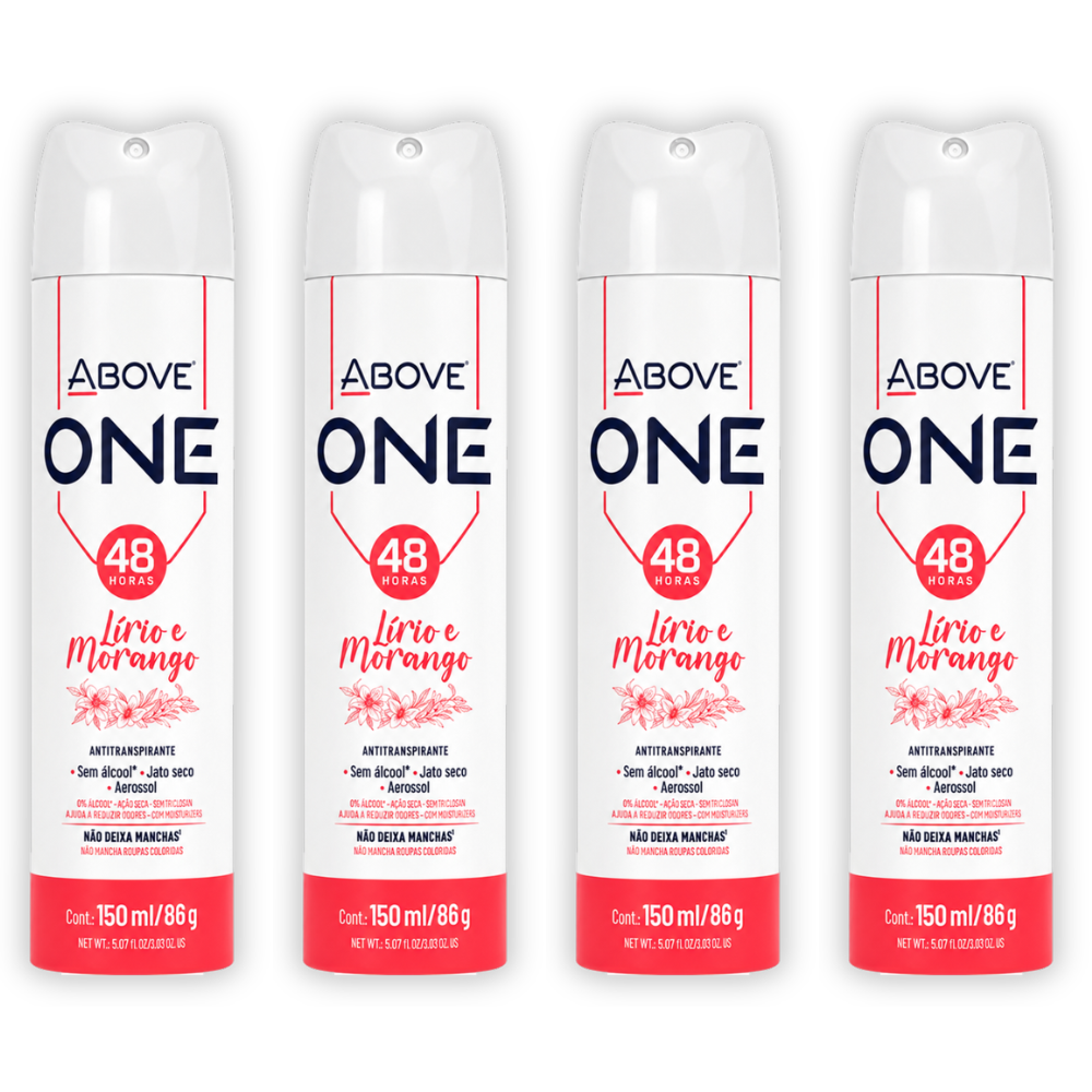 Kit 4 Desodorante Above One Women Passion 150ml