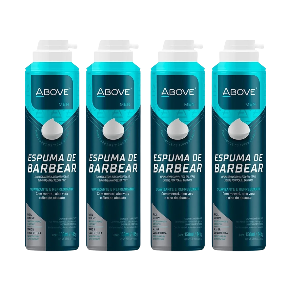 Kit 4 Espuma de Barbear Above 150ml