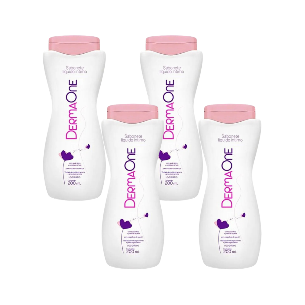 Kit 4 Sabonete Líquido Íntimo Dermaone 200ml