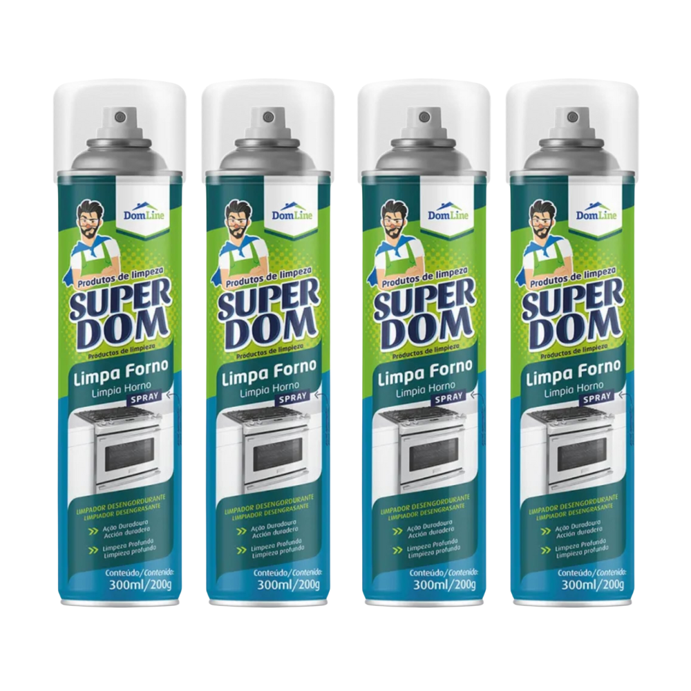 Kit 4 Limpa Forno Super Dom Spray 300ml
