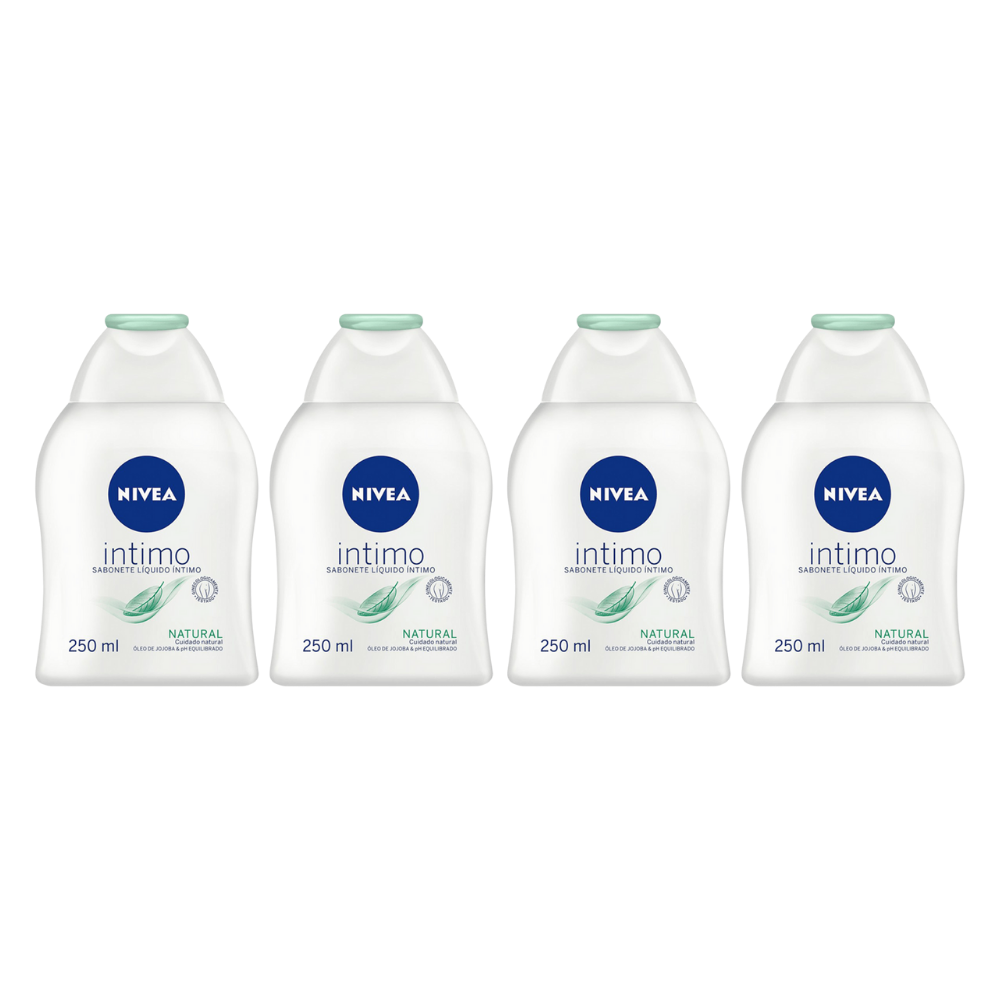 Kit 4 Sabonete Líquido Intimo Nivea Natural 250ml