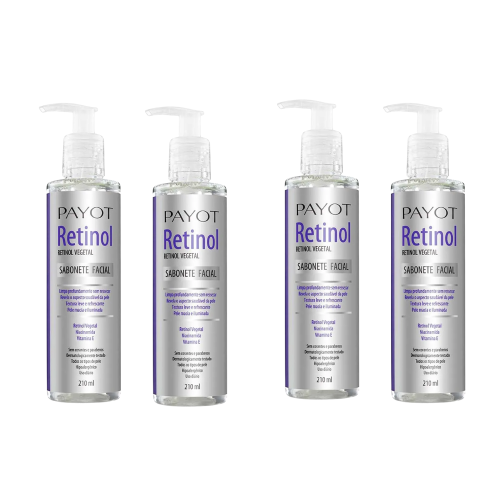 Kit 4 Sabonete Facial Payot Retinol Vegetal 210ml