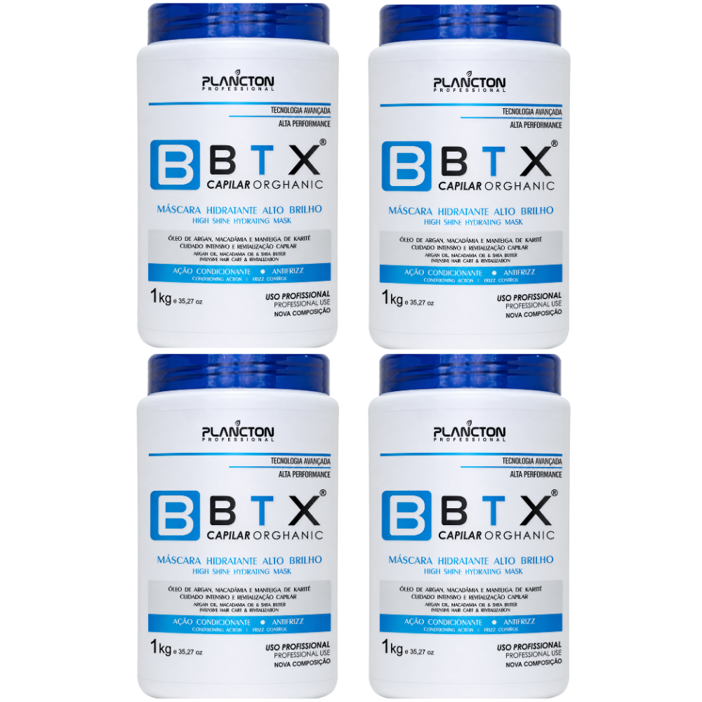 Kit 4 BTX Orghanic - Botox Plancton - 1kg