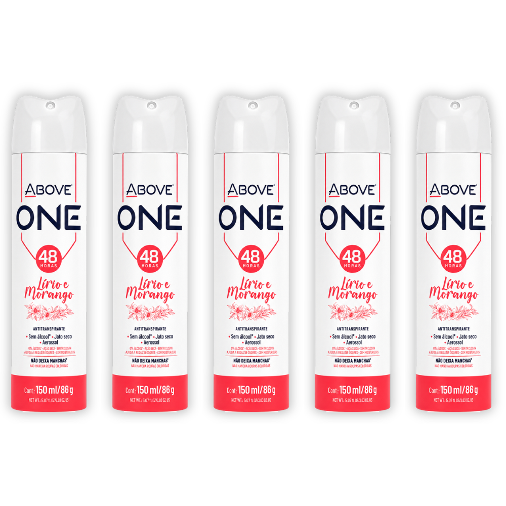 Kit 5 Desodorante Above One Women Passion 150ml
