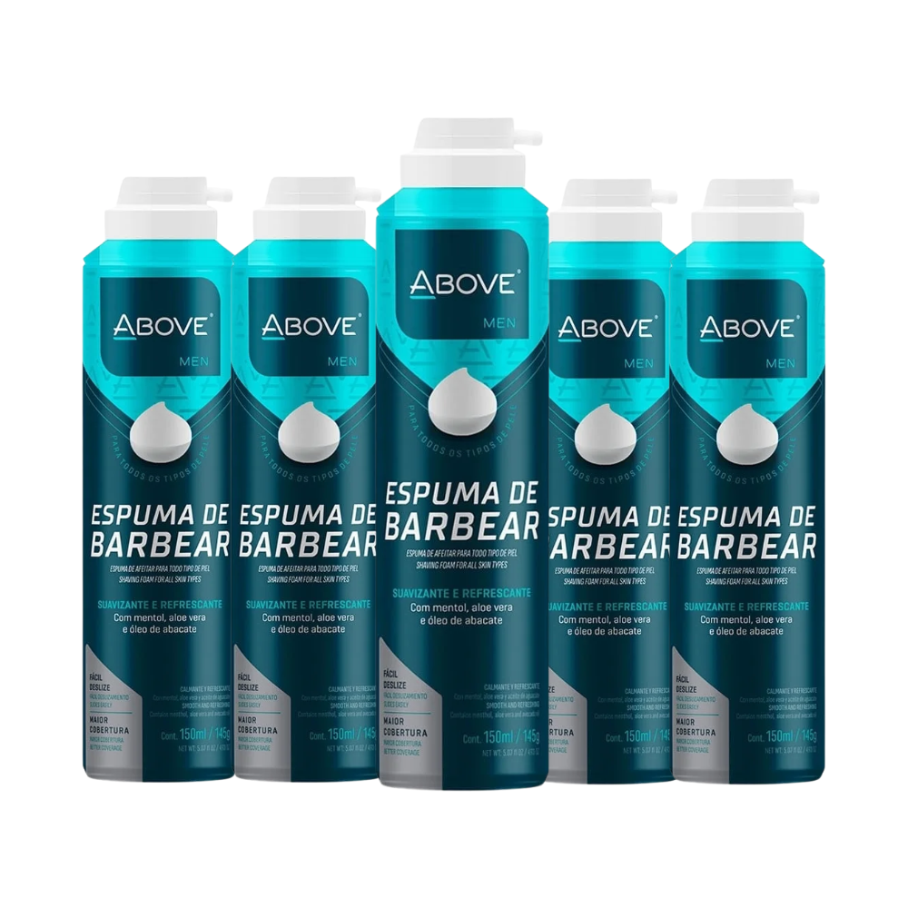 Kit 5 Espuma de Barbear Above 150ml