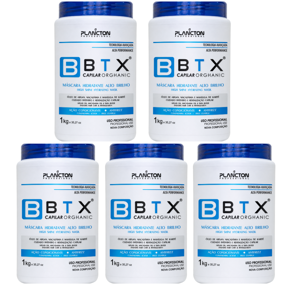 Kit 5 BTX Orghanic - Botox Plancton - 1kg