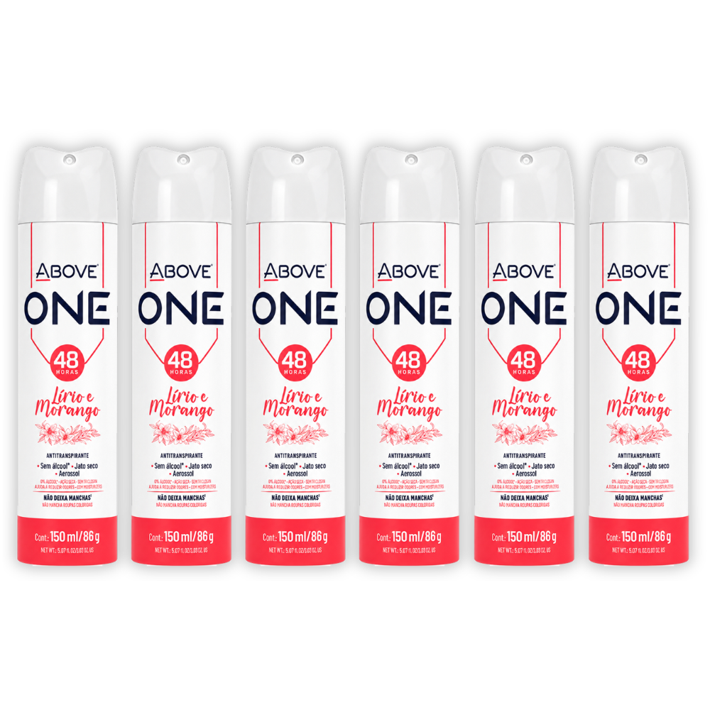 Kit 6 Desodorante Above One Women Passion 150ml