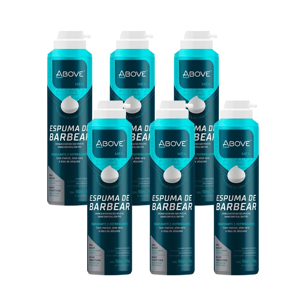 Kit 6 Espuma de Barbear Above 150ml
