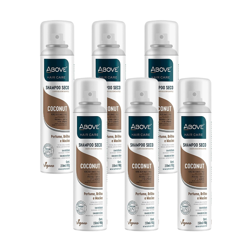 Kit 6 Shampoo a Seco Above Coconut 150ml