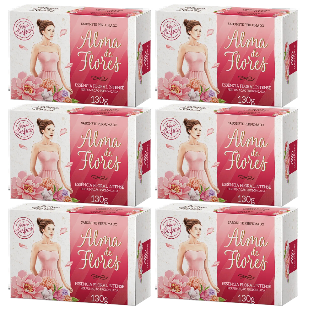 Kit 6 Sabonete Alma de Flores Floral Intense 130g