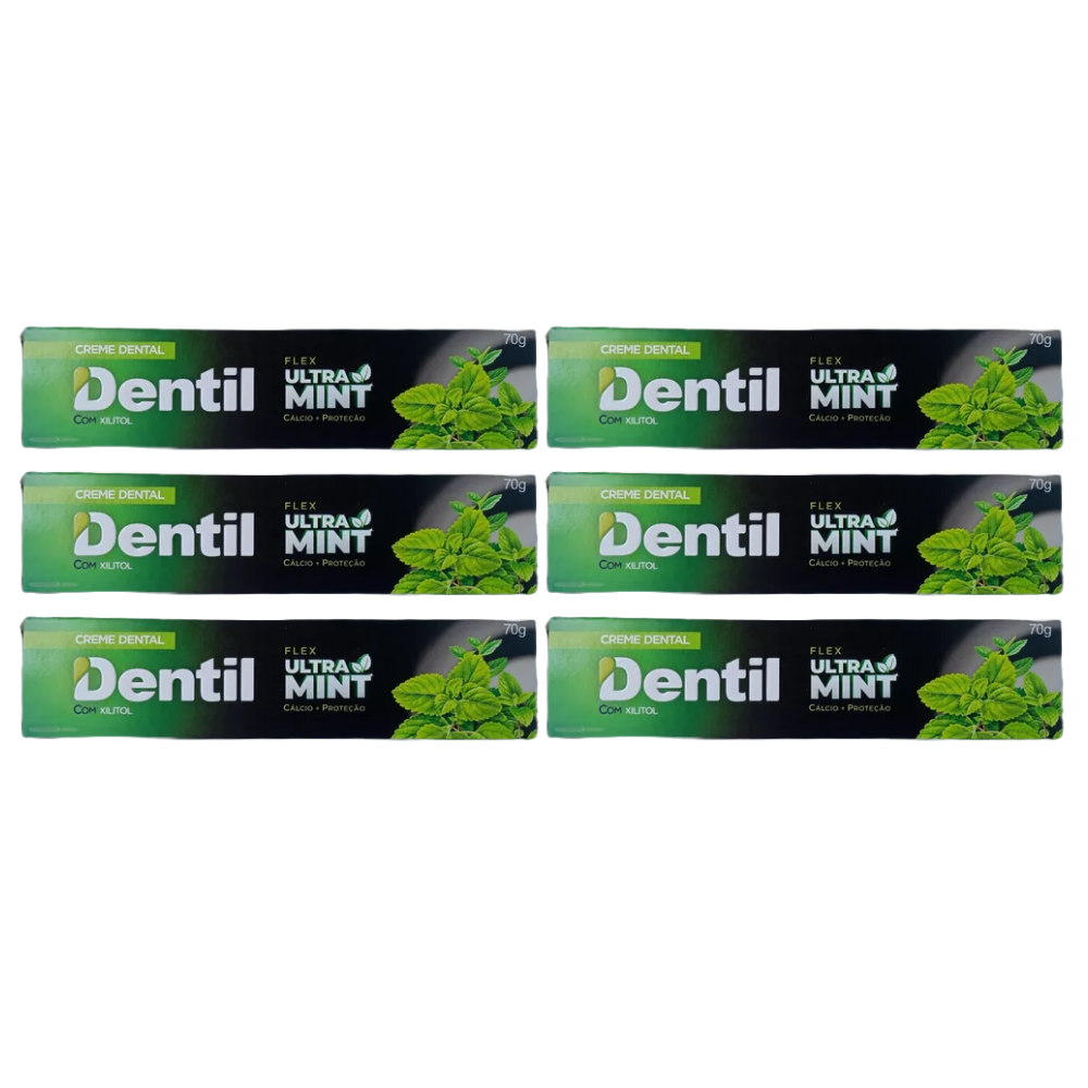 Kit 6 Creme Dental Dentil Ultra Mint 70g