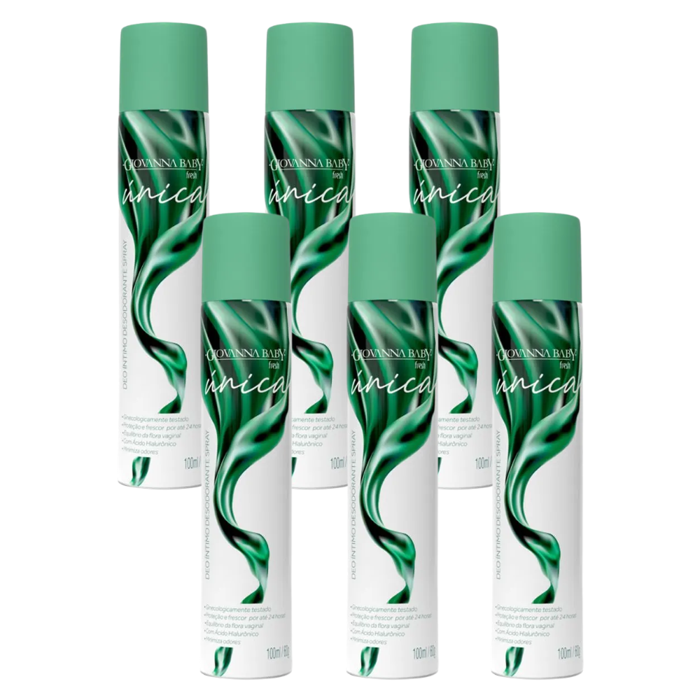 Kit 6 Desodorante Íntimo Giovanna Baby Única Fresh 100ml