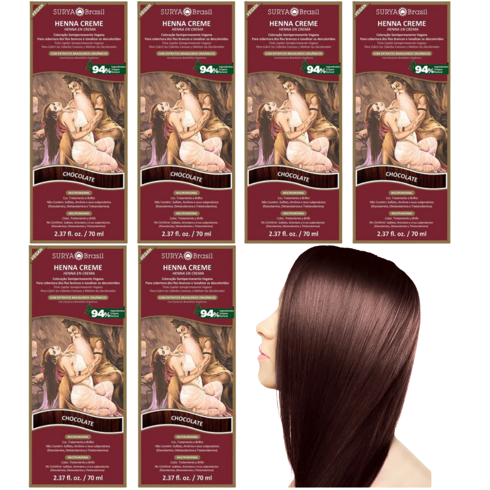 KIT 6 Henna Surya Chocolate